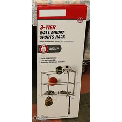 NEW 3-TIER WALL MOUNT SPORTS RACK