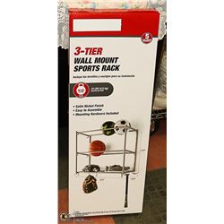 NEW 3-TIER WALL MOUNT SPORTS RACK