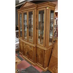 OAK CHINA CABINET- ARCESE BROTHERS BRAND