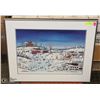 Image 1 : WINTER SCENE FRAMED PRINT SIGNED NOBUO WATANABUS