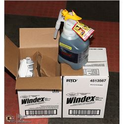2 CASES OF WINDEX COMMERCIAL CLEANER WITH