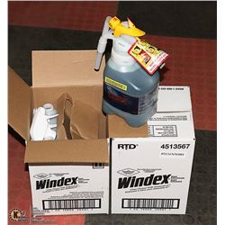 2 CASES OF WINDEX COMMERCIAL CLEANER WITH