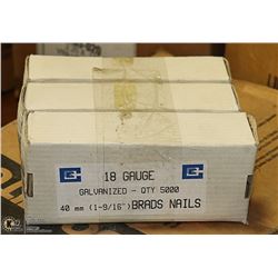3 BOXES 18 GAUGE 1-9/16" BRAD NAILS