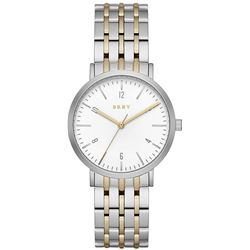NEW DKNY WHITE DIAL TWO-TONE 36MM MSRP $236