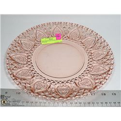 PINK DEPRESSION GLASS SERVING PLATTER