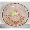 Image 1 : TRI-FOOTED PINK DEPRESSION GLASS CENTRE PIECE