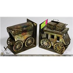 METAL ART CHUCK WAGON BOOKENDS
