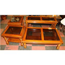 COFFEE TABLE,  2 END TABLES & SOFA TABLE