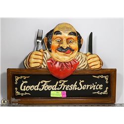 HUMOROUS KITCHEN DECOR FIGURINE CHALKBOARD