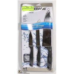 NEW FARBERWARE 3PC CHEF KNIFE SET