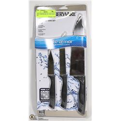 NEW FARBERWARE 3PC CHEF KNIFE SET