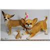 Image 1 : GROUP OF CHIHUAHUA FIGURES, TALLEST 10"