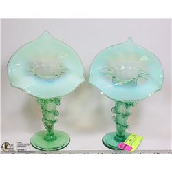 PAIR OF ART GLASS VASES