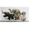 Image 1 : 6 X LUCKY ELEPHANTS STATUES NOSE UP VERSIONS