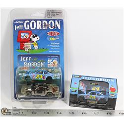 2 X 1:43 DIE CAST SNOOPY JEFF GORDON LT. ED. CARS