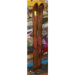 1920'S HICKORY WOOD SKIS CHILDRENS WALL