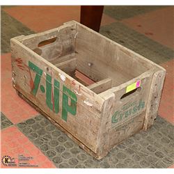 7 UP ORANGE CRUSH WOOD CRATE