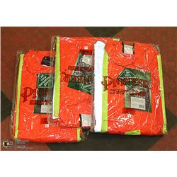 LOT OF 3 PIONEER DRYKING HI-VISRAIN JACKETS