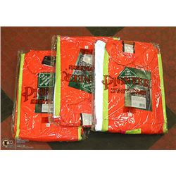 LOT OF 3 PIONEER DRYKING HI-VISRAIN JACKETS