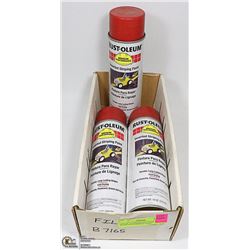 LOT OF 3 CANS RUSTOLEUM INVERTED STRIPING PAINT