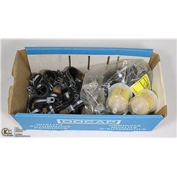 BOX OF CLAMPS AND FILTERS