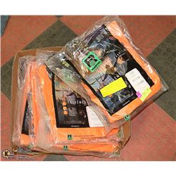 BOX OF 11 ORANGE  RAIN PANTS SIZE MEDIUM