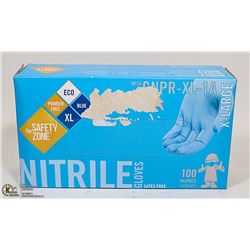BOX OF NITRILE GLOVES LATEX FREE  SIZE XL