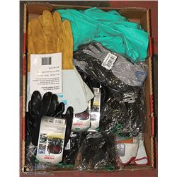 BOX OF ASSORTED WORK GLOVES