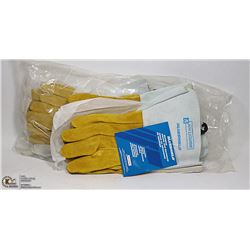6 PAIRS OF LEATHER  WELDING GLOVES