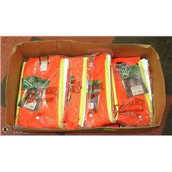 LOT OF 7 HI-VIS RAIN JACKETS SIZE LARGE