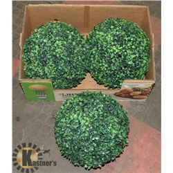 LOT OF 3 - 11' TOPIARY BALLS