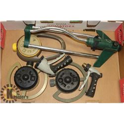 LOT OF 4 SPRINKLERS AND 2 HAND SPRAY NOZZLES