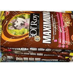 THREE 18KG BAGS OL' ROY DOG FOOD