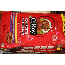 THREE 18 KG BAGS OL' ROY COMPLETE NUTRITION