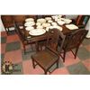 Image 2 : 1940'S SET DINING ROOM TABLE 6 CHAIRS, CHINA
