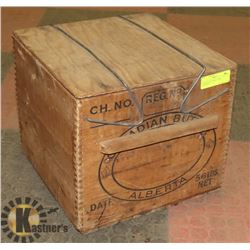 ALBERTA BUTTER BOX W/ LID - WOOD