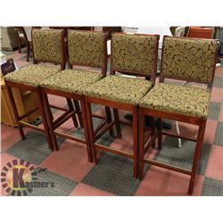 BAR/ISLAND CHAIRS- (4) WOOD- MADE IN CANADA