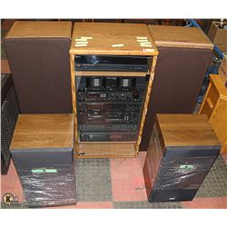 SANSUI HOME STEREO IN CABINET