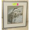 Image 1 : FRAMED ART- SNOWY MOUNTAIN SCENE BY KULAK
