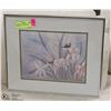 Image 1 : FRAMED ART- SPARROWS & FLOWERS
