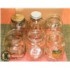 Image 1 : LOT OF 5 GLASS  NABOB COFFEE JARS(LARGE)