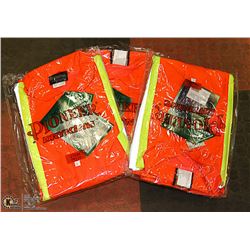 LOT OF 3 PIONEER DRYKING HI-VISRAIN JACKETS