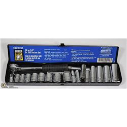 POWERFIST 20PC 3/8" SAE SOCKET SET