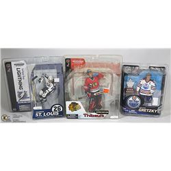 BOX OF 3 NHL COLLECTOR FIGURES