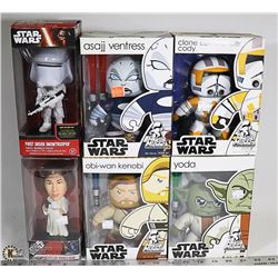 FLAT OF 6 STAR WARS COLLECTIBLE FIGURES