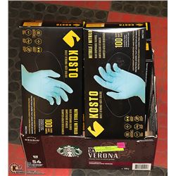 6 PACKS OF KOSTO NITRIL DISPOSABLE GLOVES
