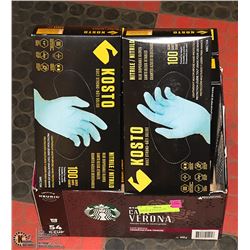 6 PACKS OF KOSTO NITRIL DISPOSABLE GLOVES