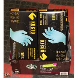6 PACKS OF KOSTO NITRIL DISPOSABLE GLOVES