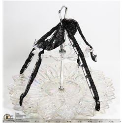 FOSTORIA 1 DOUBLE DECKER-2 PLATES SERVING DISH