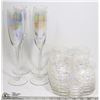 Image 1 : CARNIVAL - 4 LONG STEM CHAMPAGNE GLASSES WITH